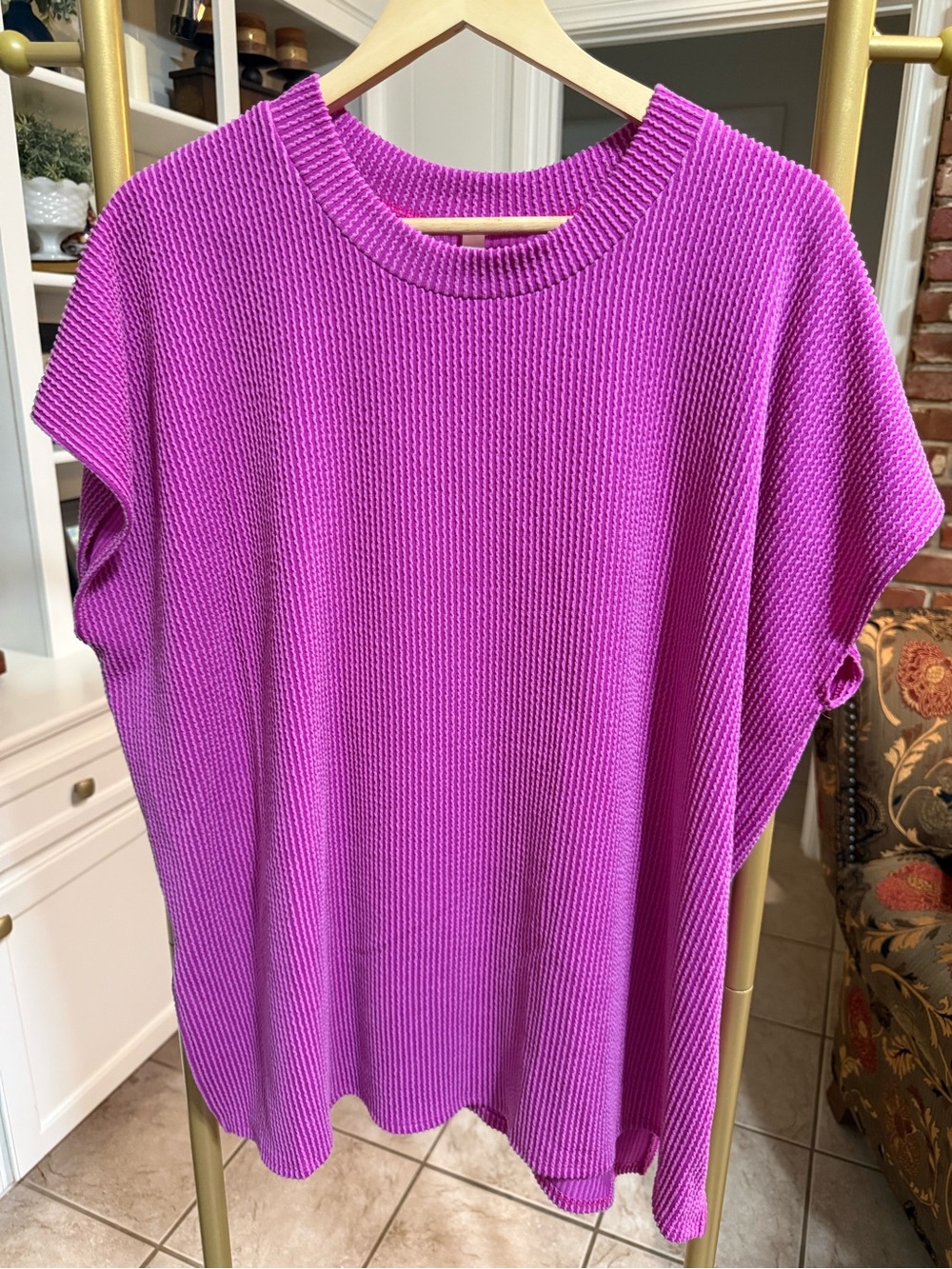 Magic Fit Bright Fuchsia Ribbed Boxy Tunic S/M